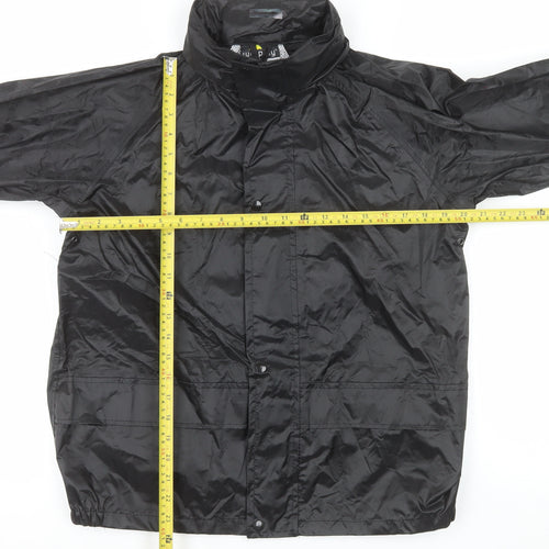 Wetplay Boys Black Waterproof Rain Coat Jacket 13 Years Polyester