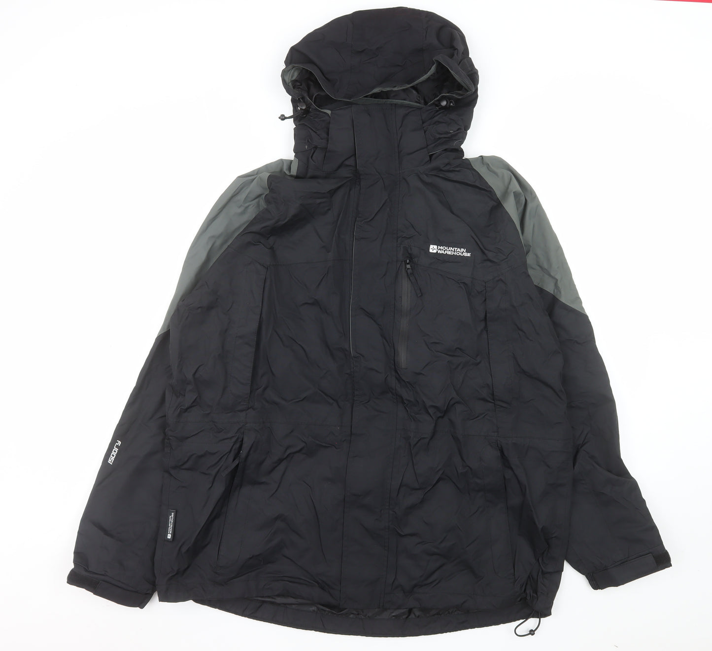 Mountain Warehouse Men’s Black L Waterproof 3-in-1 Hiking Jacket