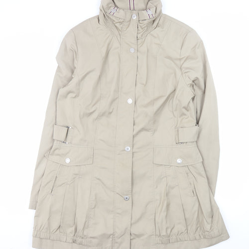 Klass Collection Women's Beige Mid-Length Rain Coat Size 16