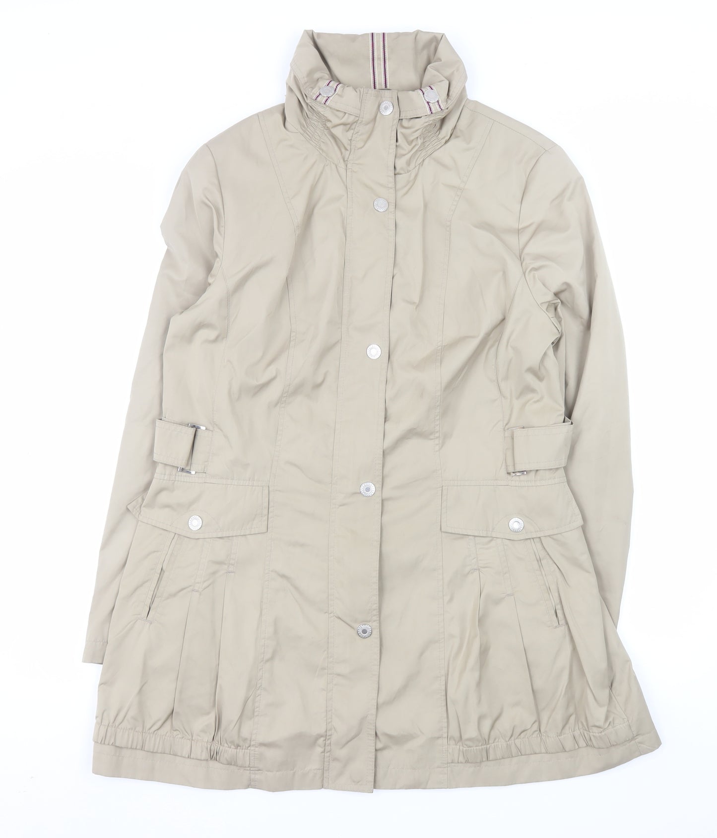 Klass Collection Women's Beige Mid-Length Rain Coat Size 16