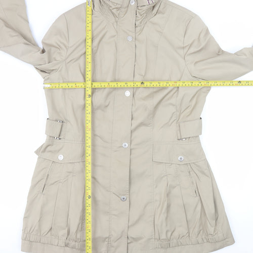 Klass Collection Women's Beige Mid-Length Rain Coat Size 16