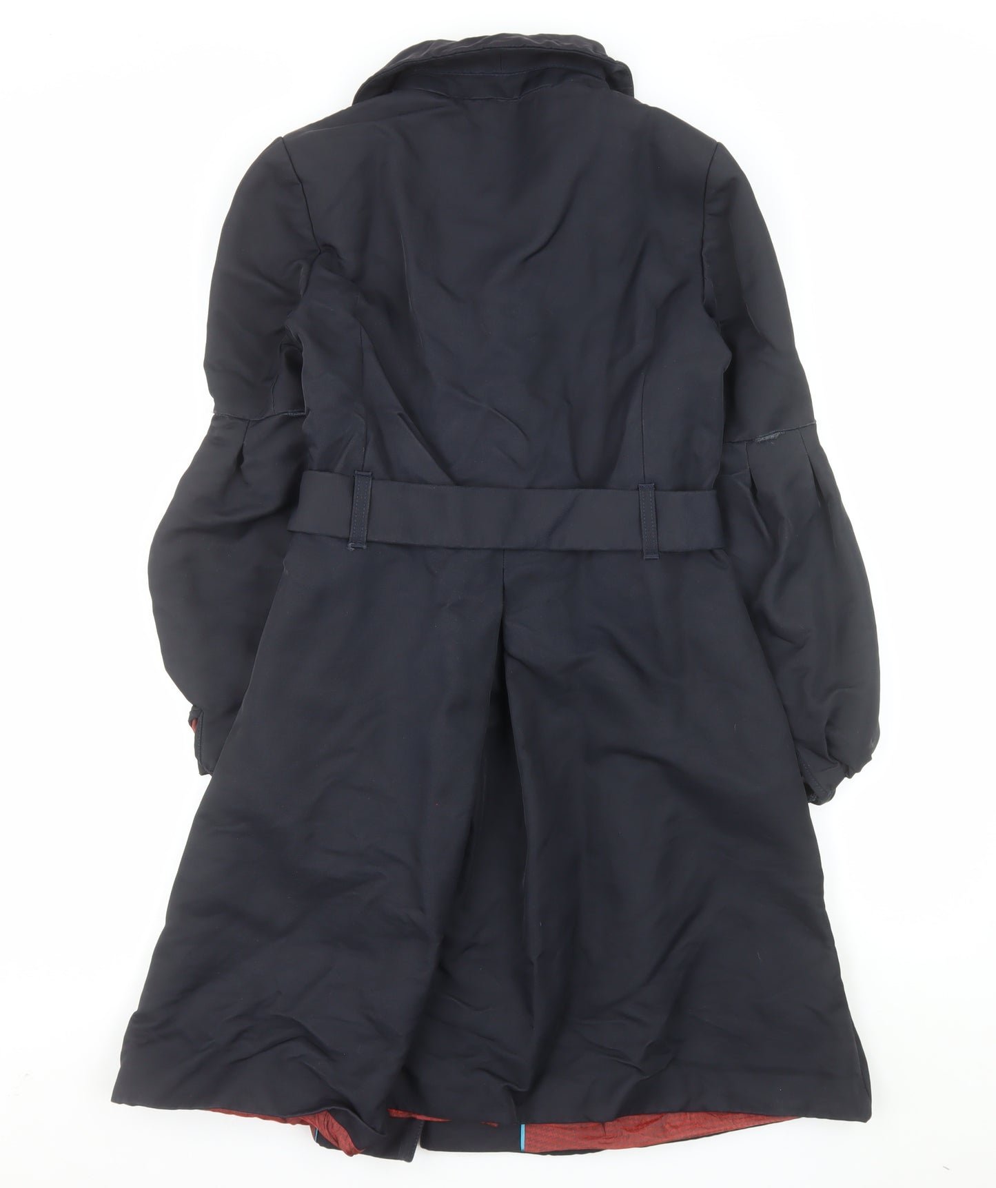 Ted Baker Women's Black Trench Coat Size 10 Belted Wool Blend