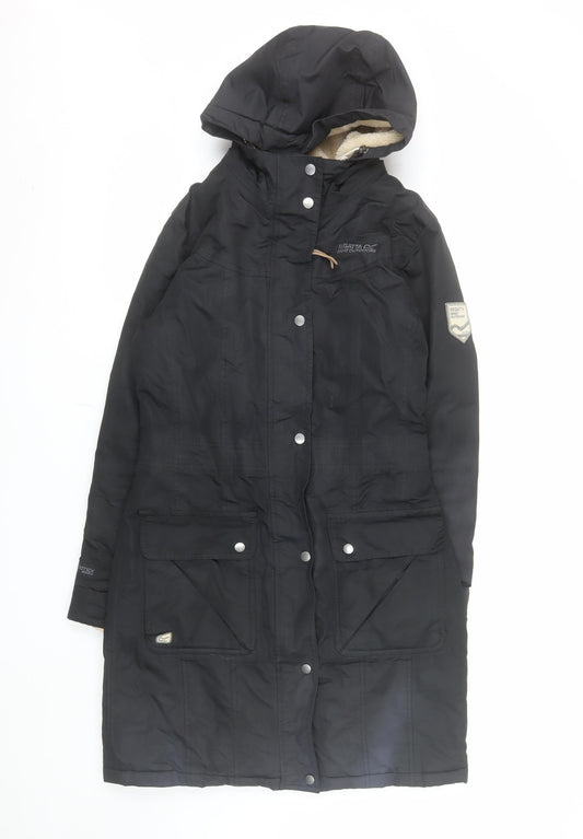 Regatta Great Outdoors Womens Black Waterproof Parka Coat Size 10