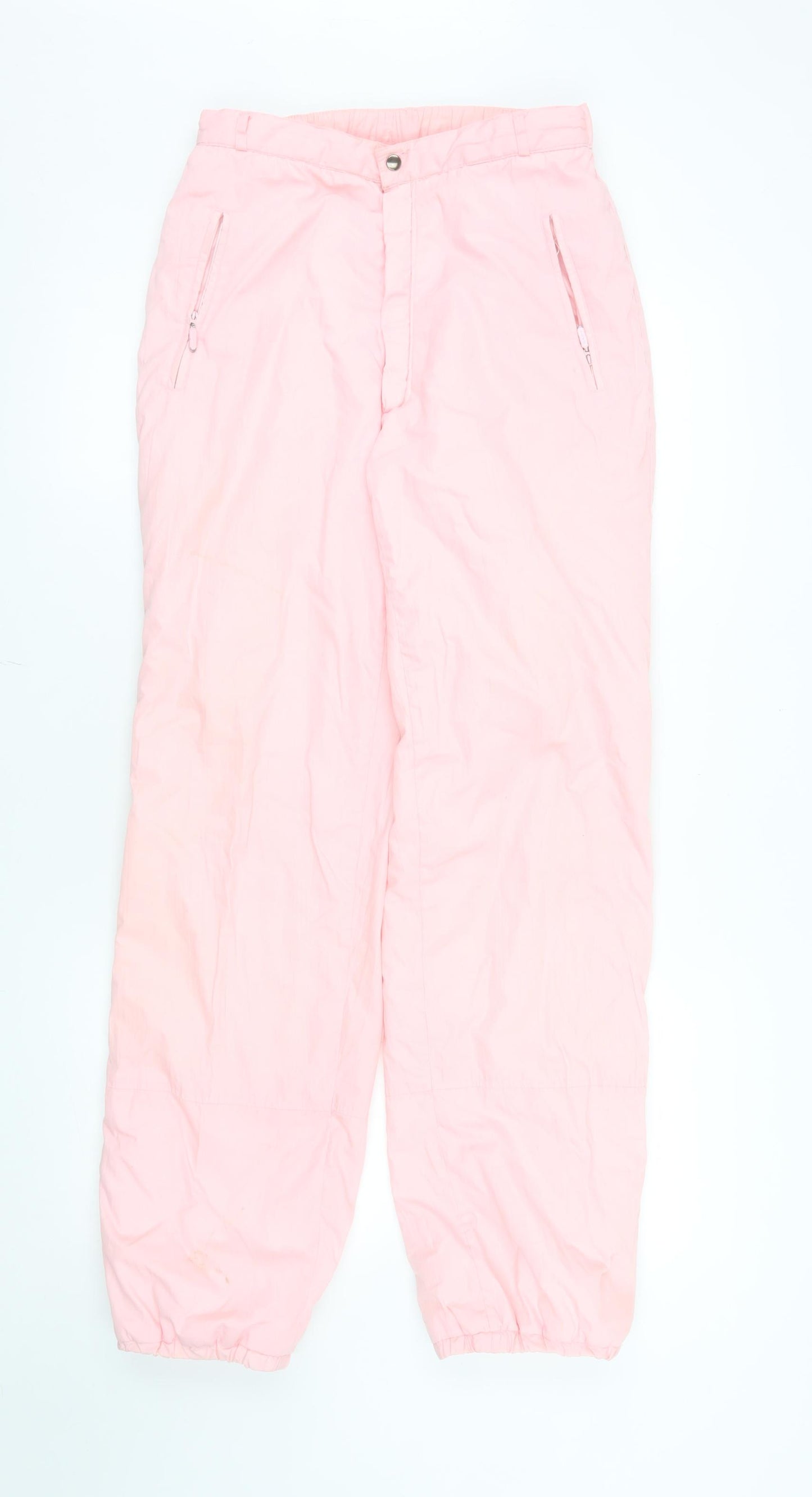 C&A Women's Pink Snow Pants Size 12 Retro Winter Lined Trousers