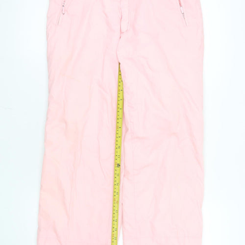 C&A Women's Pink Snow Pants Size 12 Retro Winter Lined Trousers