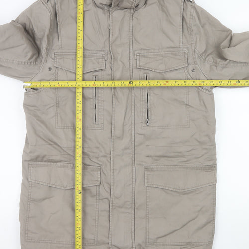 Cherokee Men's Beige Military Jacket M 38in Cotton Twill Mid-Length