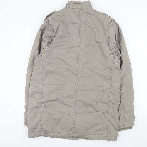 Cherokee Men's Beige Military Jacket M 38in Cotton Twill Mid-Length