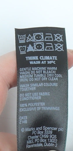 Marks and Spencer Women's Blue Fleece Full Zip Jacket Size 14