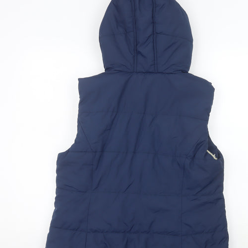 Dorothy Perkins Women's Blue Hooded Puffer Waistcoat Size 16