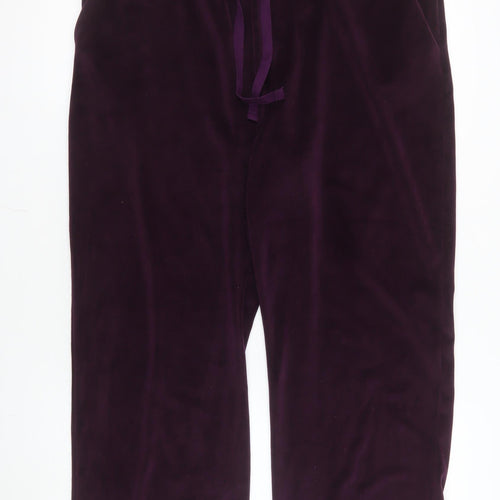 Marks and Spencer Women’s Purple Velvet Jogger Trousers Size 16
