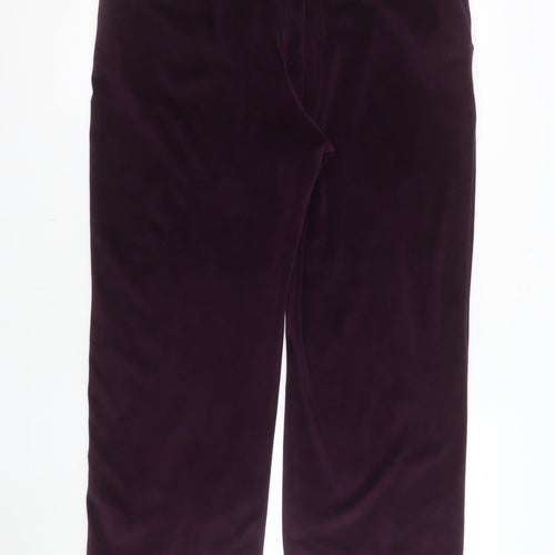 Marks and Spencer Women’s Purple Velvet Jogger Trousers Size 16