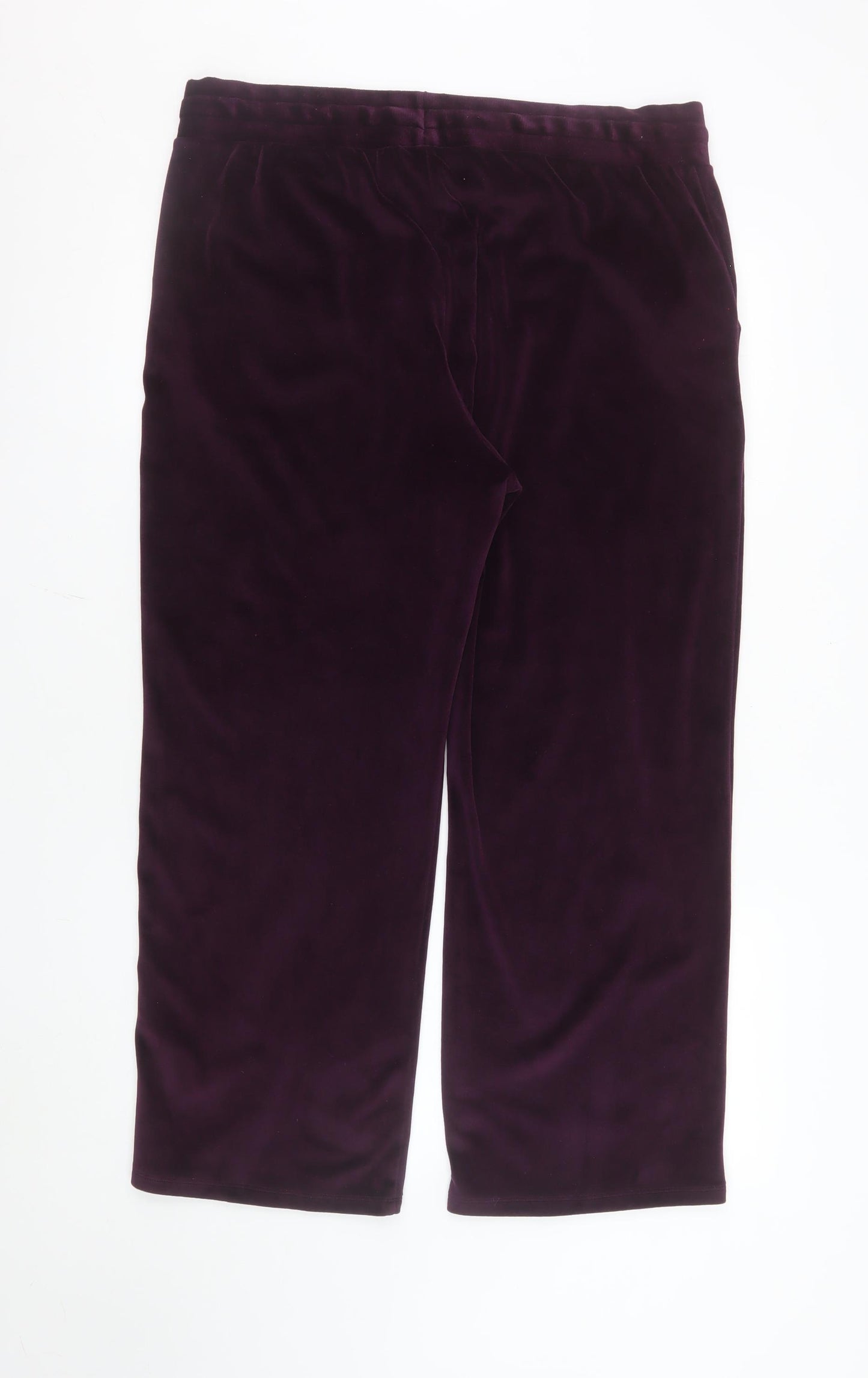 Marks and Spencer Women’s Purple Velvet Jogger Trousers Size 16