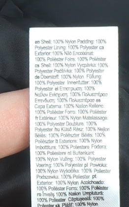 Primark Women's Black Mid-Length Hooded Puffer Jacket Size M