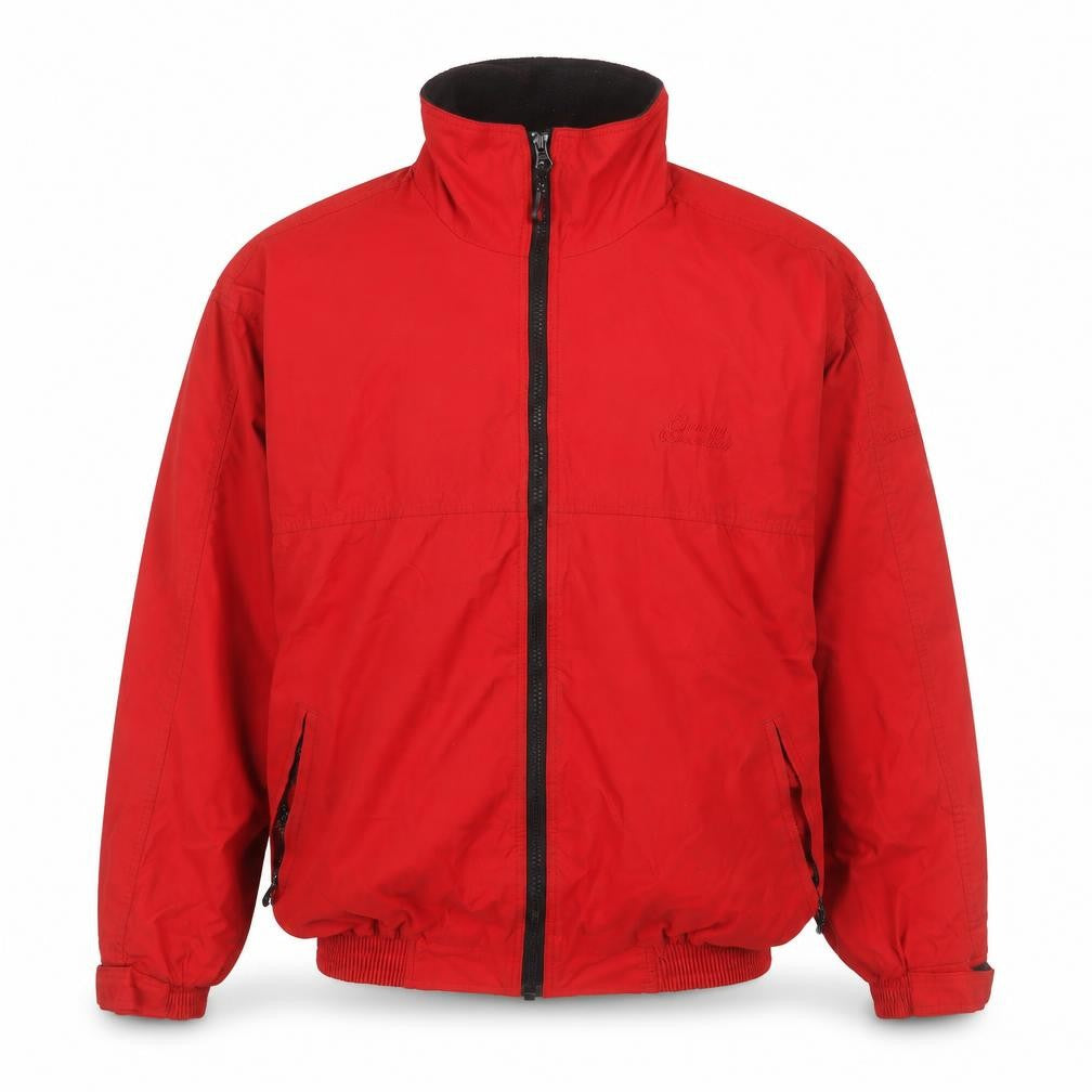Front view of Belstane Country Essentials Men's Red Windbreaker Jacket, size S