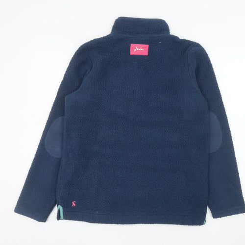 Joules Women Navy Blue Fleece Pullover Sweatshirt Size 10