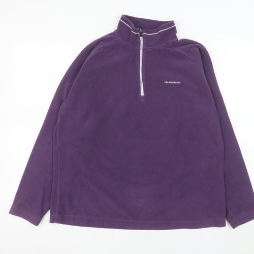 Craghoppers Women’s Purple Fleece 1/2 Zip Pullover Sweatshirt UK 14