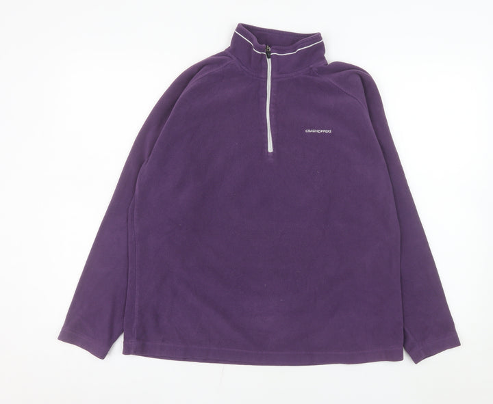 Craghoppers Women’s Purple Fleece 1/2 Zip Pullover Sweatshirt UK 14