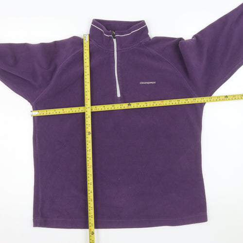 Craghoppers Women’s Purple Fleece 1/2 Zip Pullover Sweatshirt UK 14