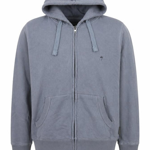 French Connection Men's Grey Full Zip Hooded Cotton Jacket M
