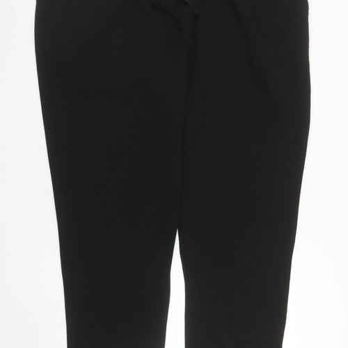 Bonmarché Womens Black Size 24 Jogger Sweatpants with Drawstring Waist