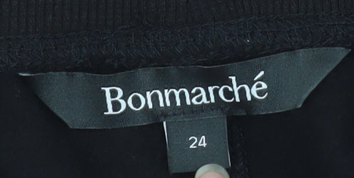 Bonmarché Womens Black Size 24 Jogger Sweatpants with Drawstring Waist