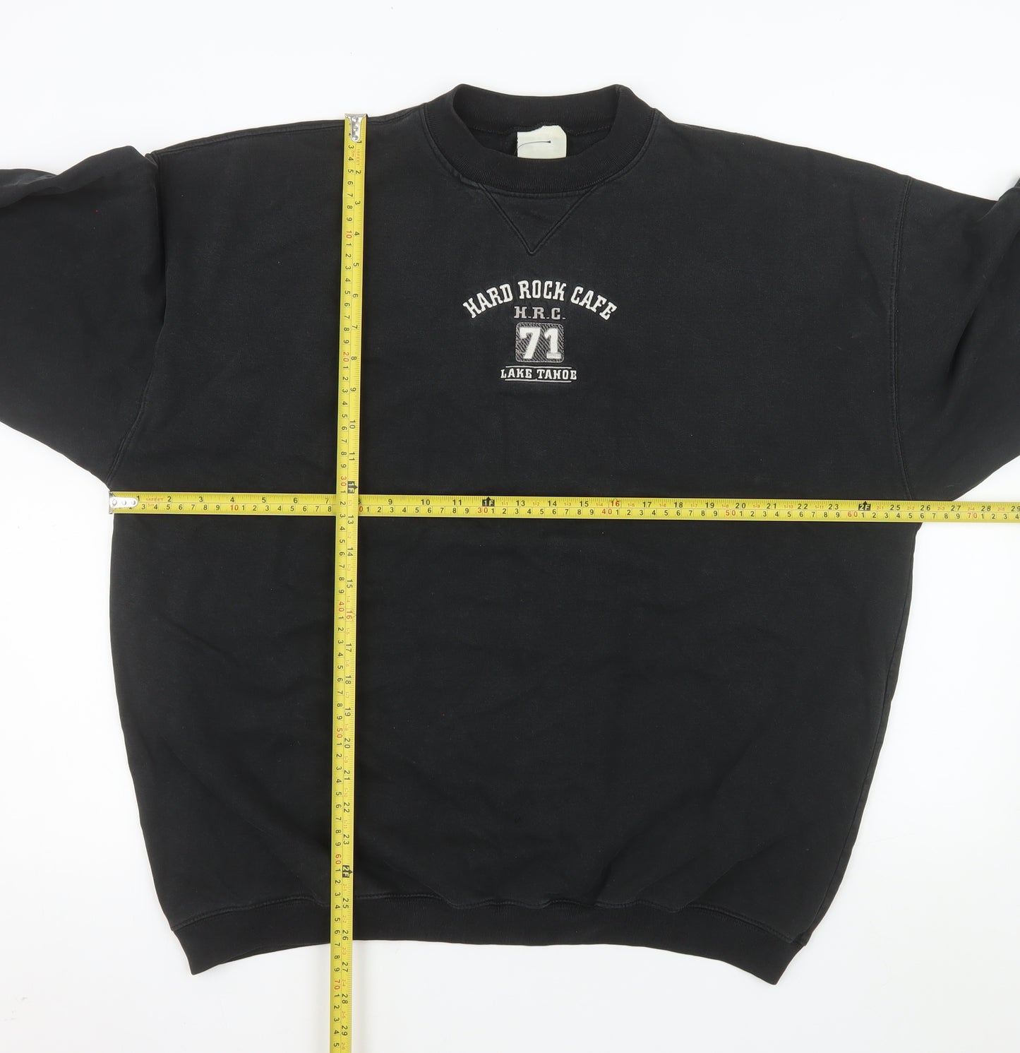 Hard Rock Cafe Men Black XL Pullover Sweatshirt Music Logo