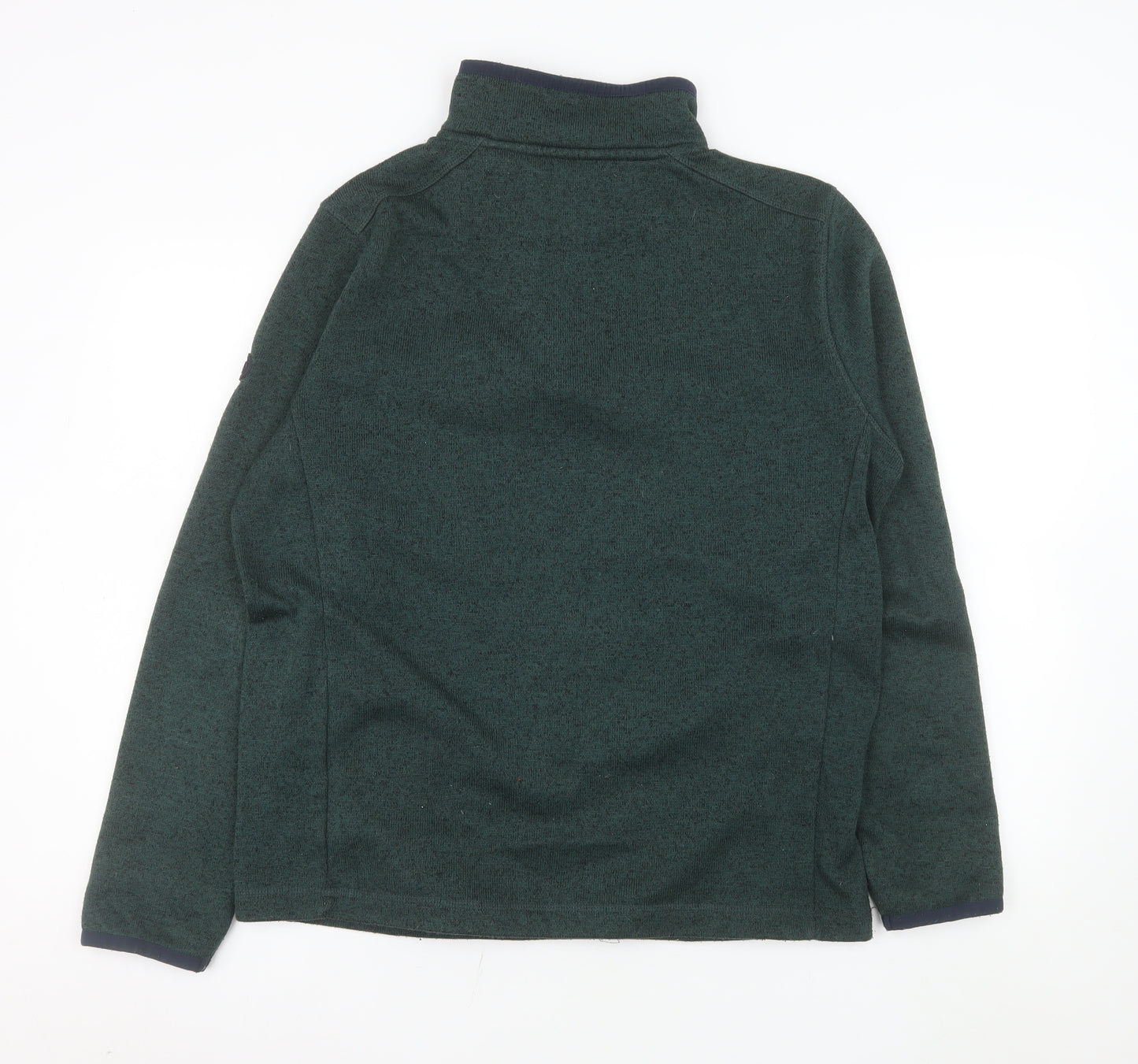White Stuff Men's Green Half Zip Fleece Sweatshirt Medium