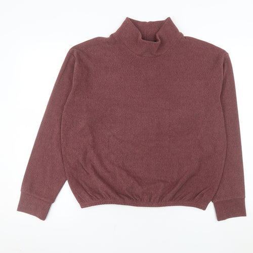 Reaktiv x Oti Mabuse Women Burgundy Pullover Sweatshirt Small High Neck