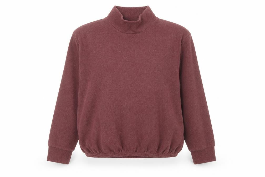 Reaktiv x Oti Mabuse Women Burgundy Pullover Sweatshirt Small High Neck