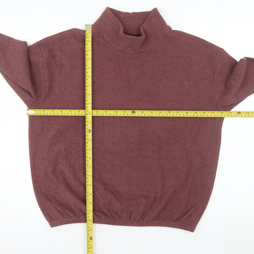 Reaktiv x Oti Mabuse Women Burgundy Pullover Sweatshirt Small High Neck