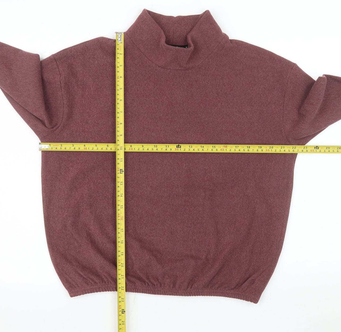 Reaktiv x Oti Mabuse Women Burgundy Pullover Sweatshirt Small High Neck
