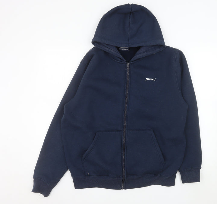 Slazenger Men's Blue Full Zip Hooded Fleece Jacket Size M