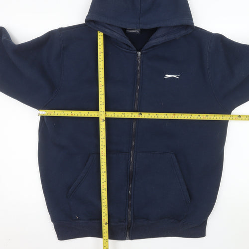 Slazenger Men's Blue Full Zip Hooded Fleece Jacket Size M