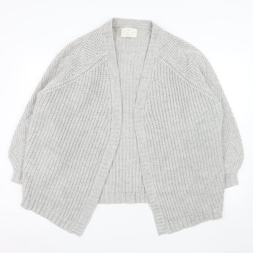 Next Women’s Grey Chunky Knit Open Cardigan M