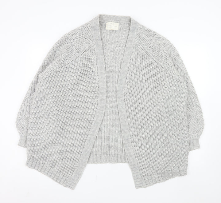 Next Women’s Grey Chunky Knit Open Cardigan M