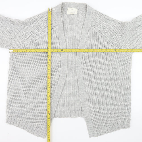 Next Women’s Grey Chunky Knit Open Cardigan M