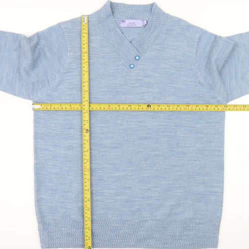 Honor Millburn Women's Blue Knit V-Neck Long Sleeve Jumper Size M 14-16