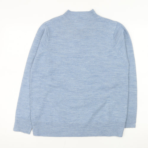 Honor Millburn Women's Blue Knit V-Neck Long Sleeve Jumper Size M 14-16