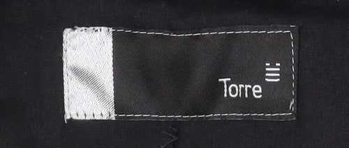 Torre Men's Grey Wool Blend Pleated Dress Trousers 46R