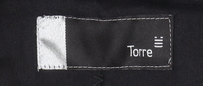 Torre Men's Grey Wool Blend Pleated Dress Trousers 46R