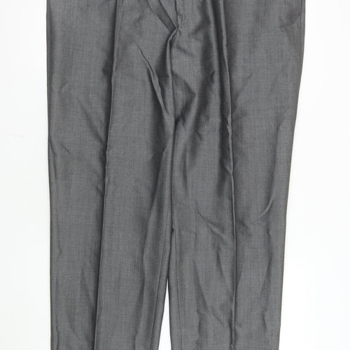 Torre Cerimonia Men's Grey Wool Blend Dress Trousers 42L Formal Pants