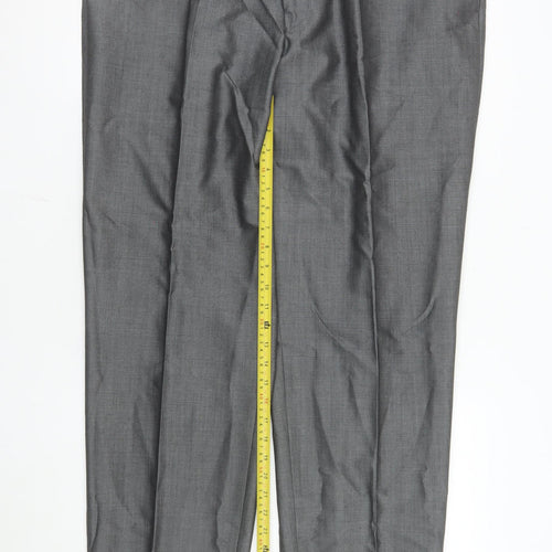 Torre Cerimonia Men's Grey Wool Blend Dress Trousers 42L Formal Pants
