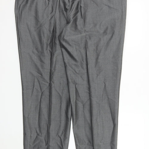 Torre Cerimonia Men's Grey Wool Blend Dress Trousers 42L Formal Pants