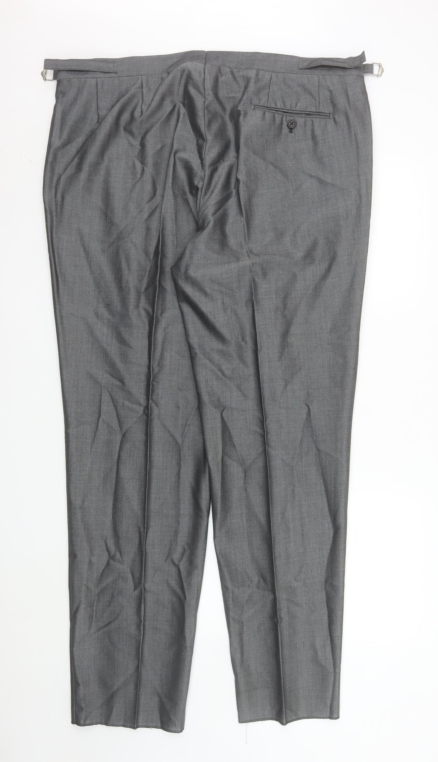 Torre Cerimonia Men's Grey Wool Blend Dress Trousers 42L Formal Pants