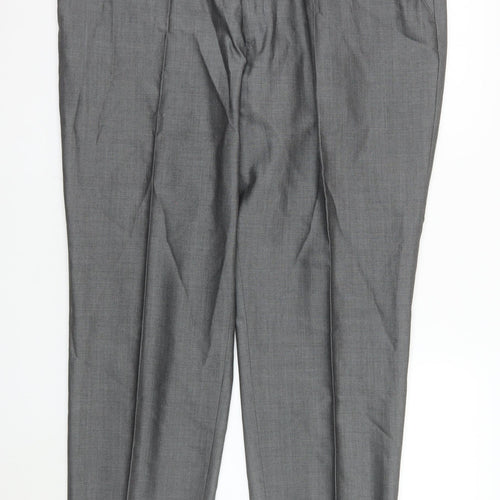 Torre Men Grey Wool Blend Dress Pants 44R Formal Trousers