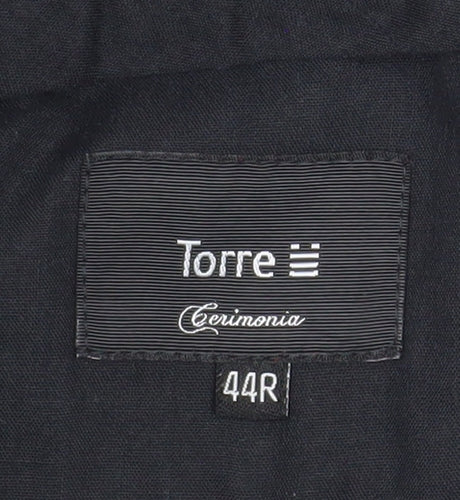 Torre Men Grey Wool Blend Dress Pants 44R Formal Trousers