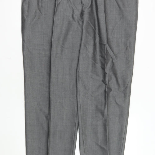Torre Cerimonia Men's Grey Wool Blend Pleated Dress Trousers 42 XL