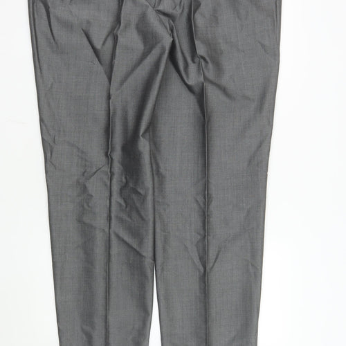 Torre Cerimonia Men's Grey Wool Blend Pleated Dress Trousers 42 XL