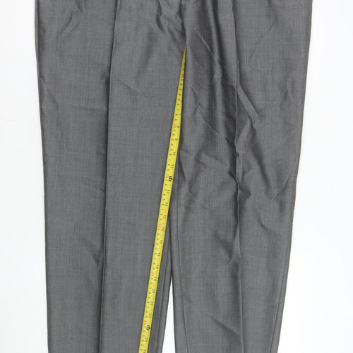 Torre Cerimonia Men's Grey Wool Blend Pleated Dress Trousers 42 XL