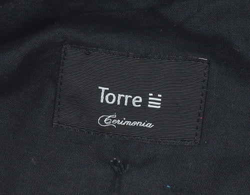 Torre Cerimonia Men's Grey Wool Blend Pleated Dress Trousers 42 XL